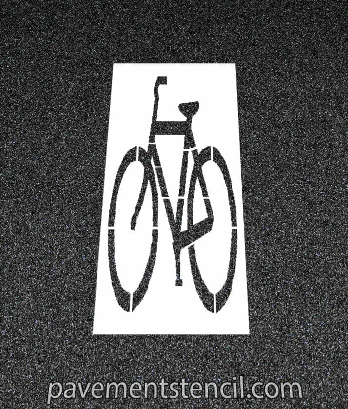 Bike symbol stencil