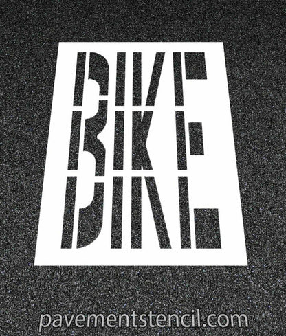 48" bike word stencil