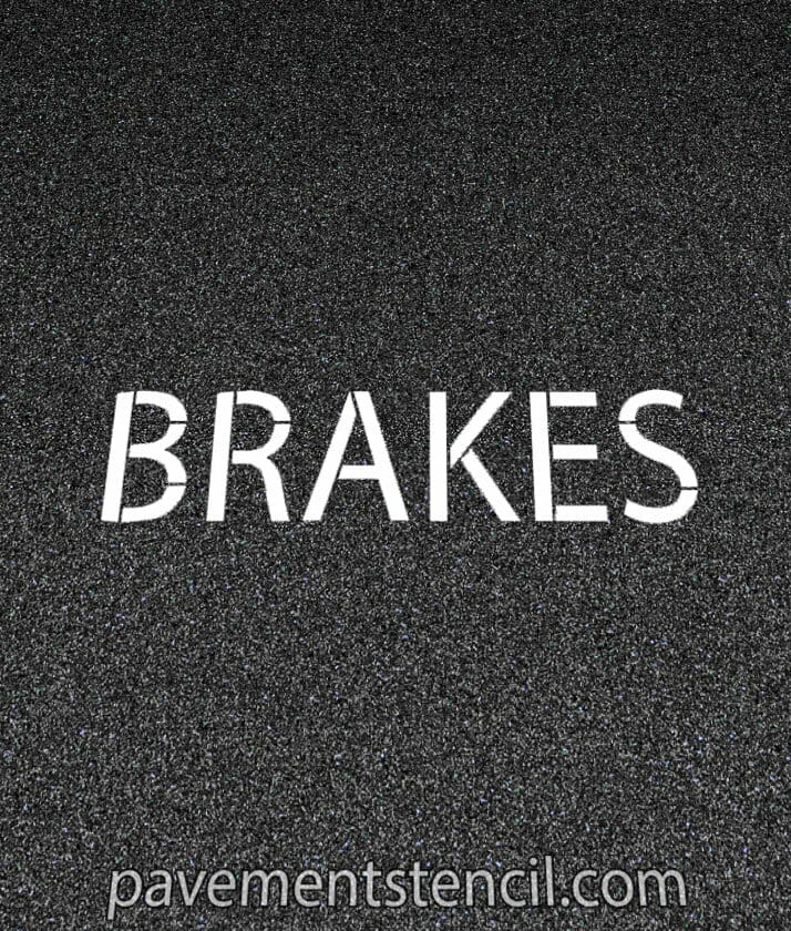 Jiffy Lube brakes stencil