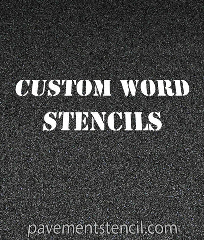 Custom word stencil