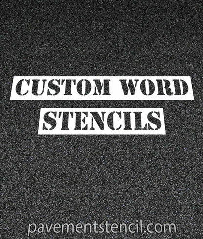 Custom word stencils