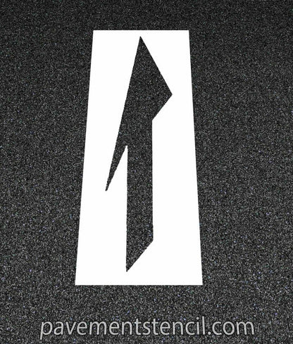 DOT Drop lane or Merge Arrow stencil