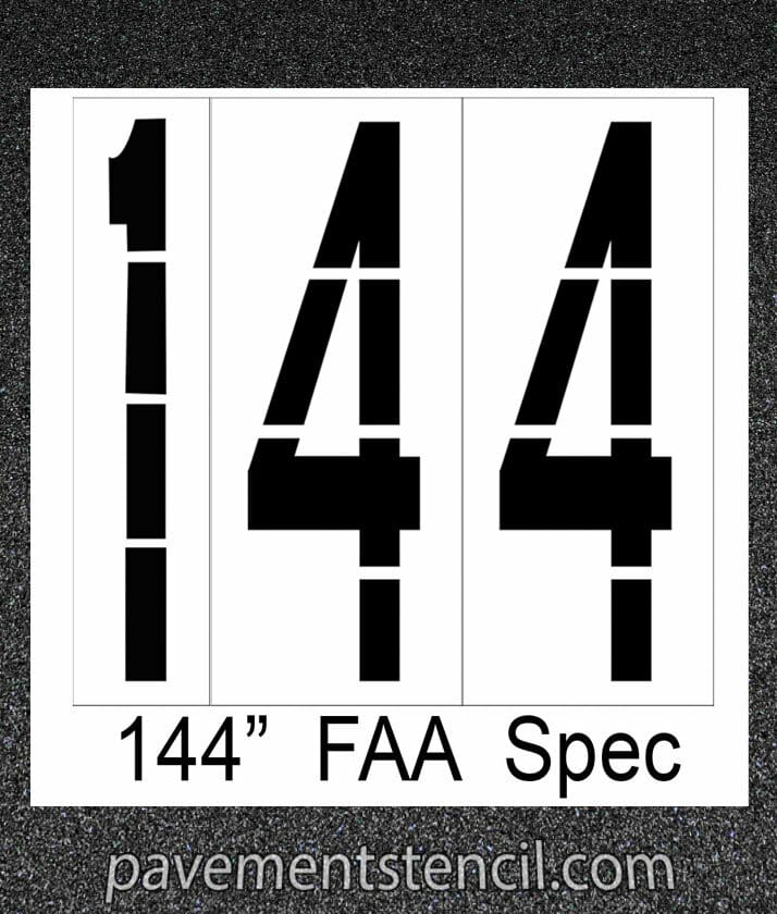 144" FAA Spec stencil