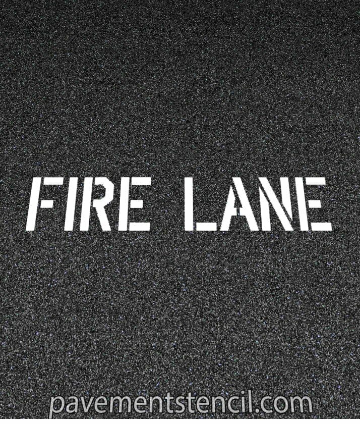 Lowe's fire lane stencil