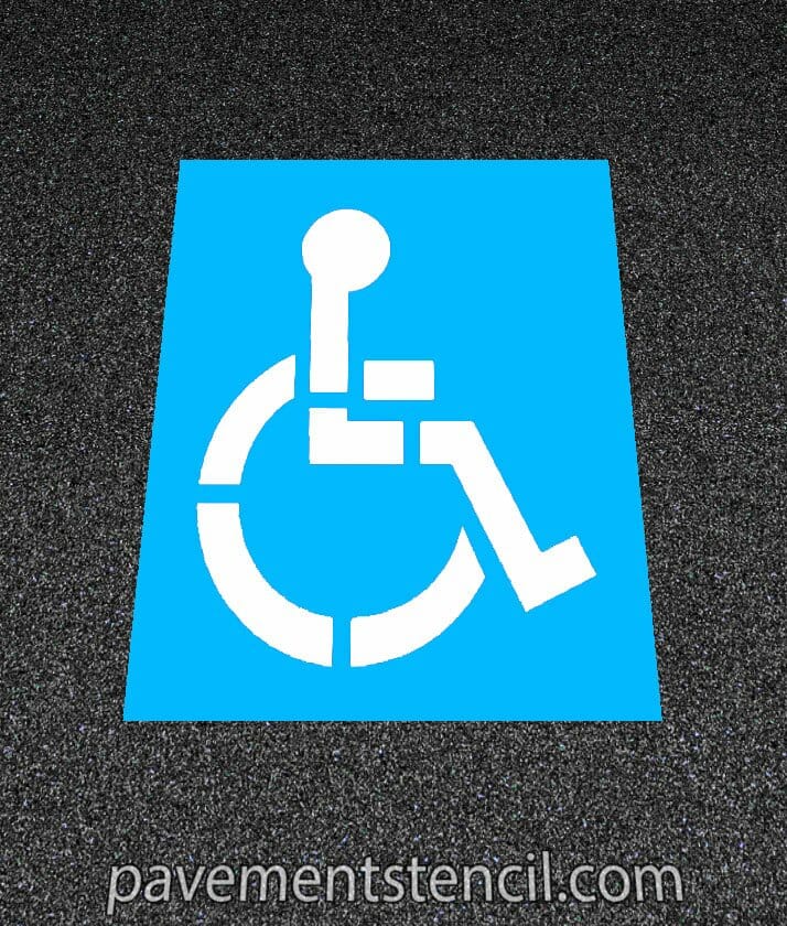 Handicap parking stencil