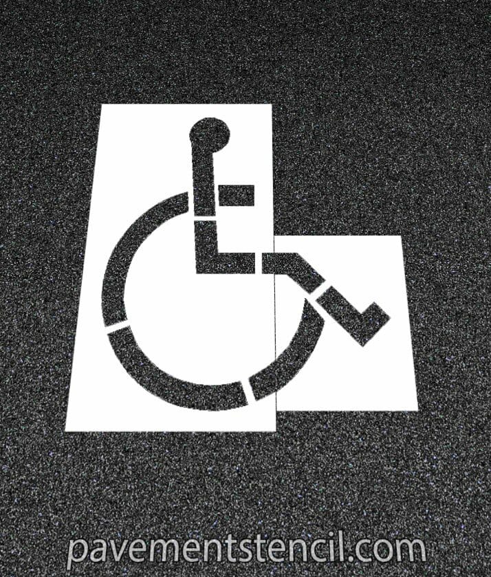 Walmart handicap parking stencil