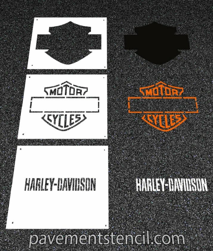 Harley Davidson logo stencil