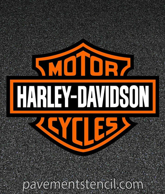 Harley Davidson logo stencil