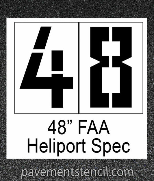 48" Heliport FAA stencil