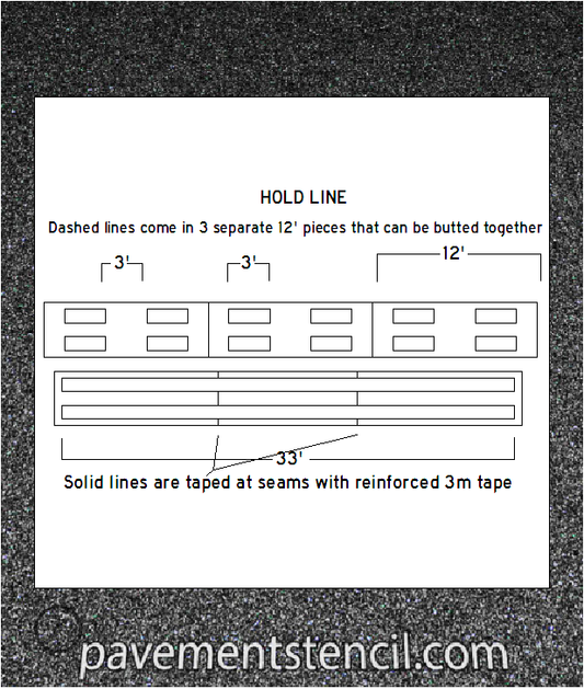 FAA hold line stencil diagram