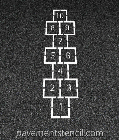 Traditional Hopscotch stencil