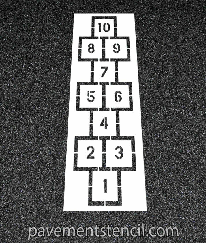 Traditional Hopscotch stencil