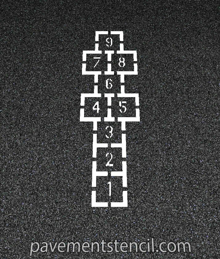 Traditional Hopscotch stencil