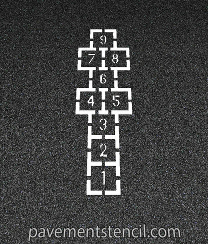 Traditional Hopscotch stencil