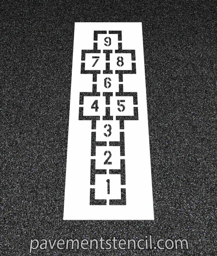 Traditional Hopscotch stencil