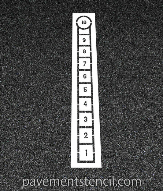 Hopscotch line stencil