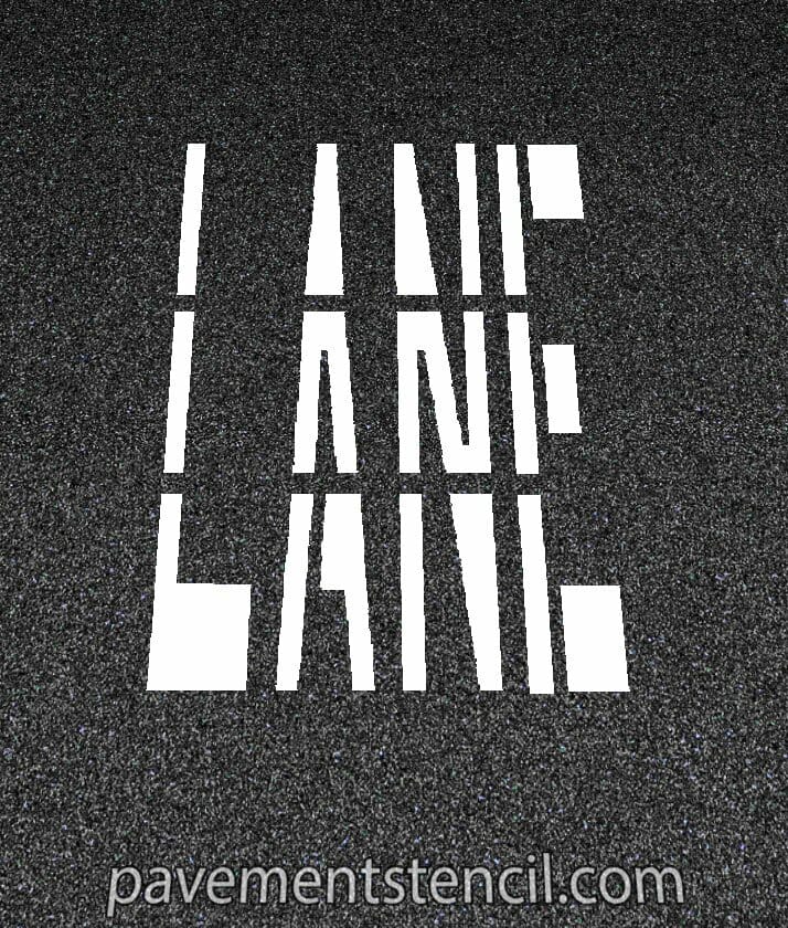 Lane word stencil