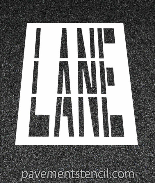 Lane word stencil