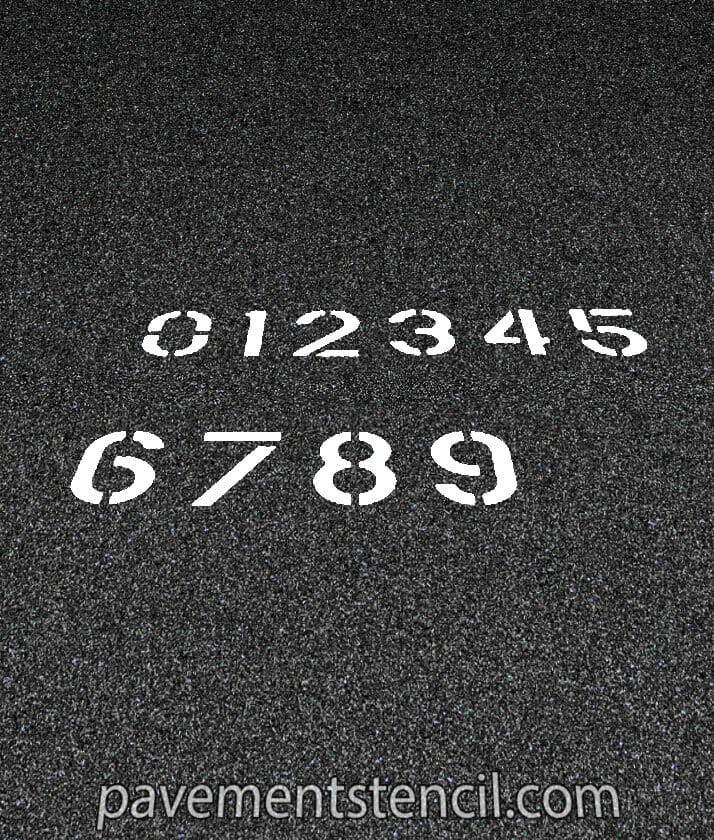 Set of number stencils