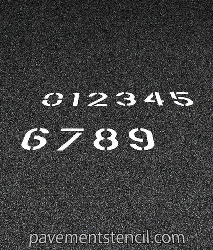 Set of number stencils