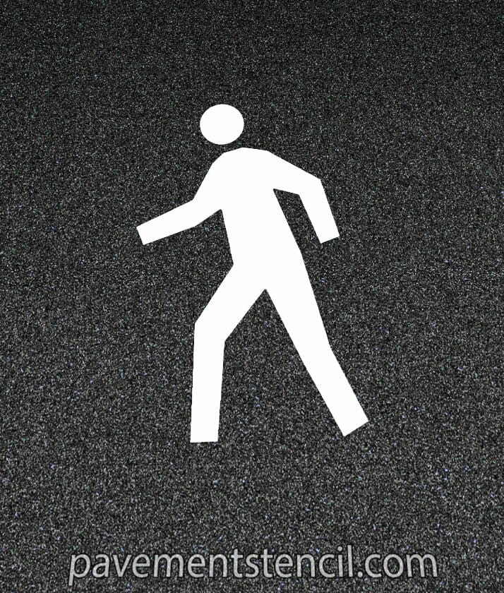 Pedestrian crossing stencil