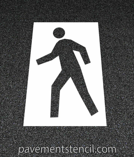 Pedestrian crossing stencil