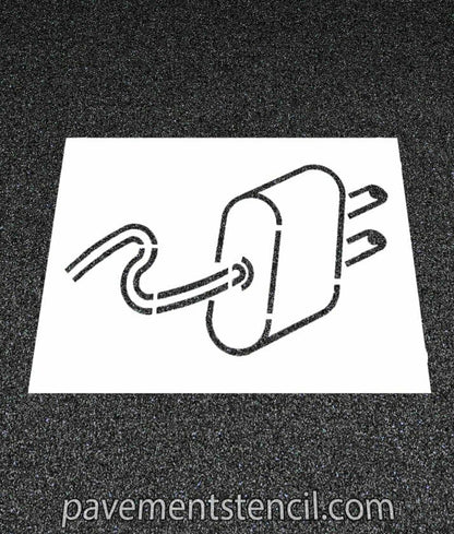 Electrical vehicle plug stencil