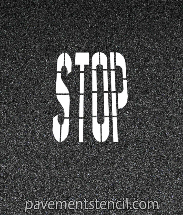 DOT Stop stencil