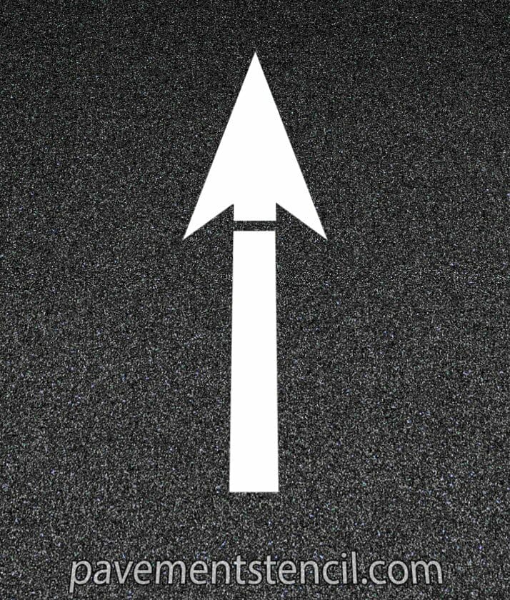 DOT straight arrow stencil