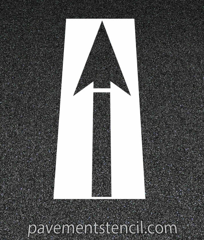 DOT straight arrow stencil