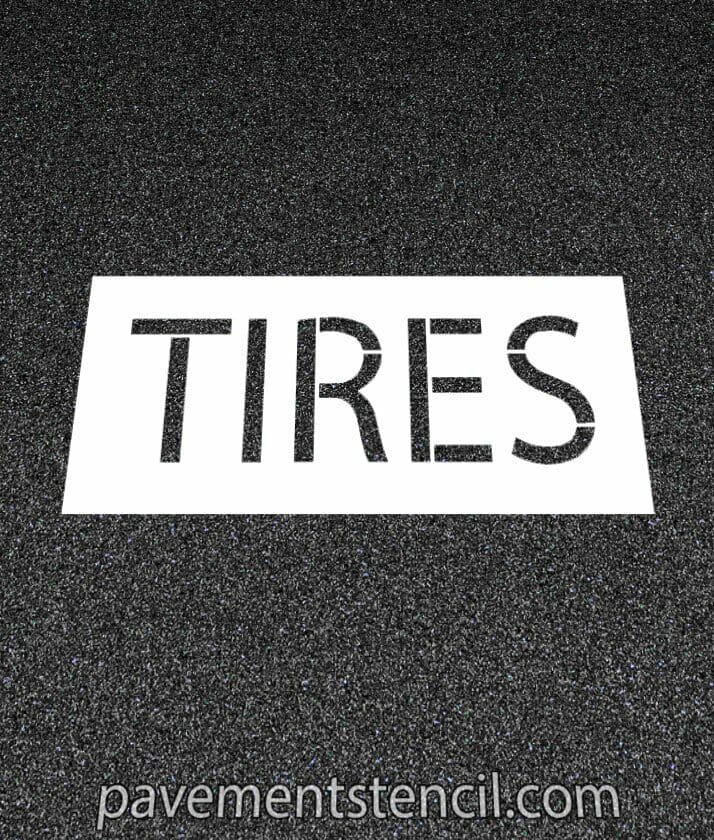 Jiffy Lube tires stencil