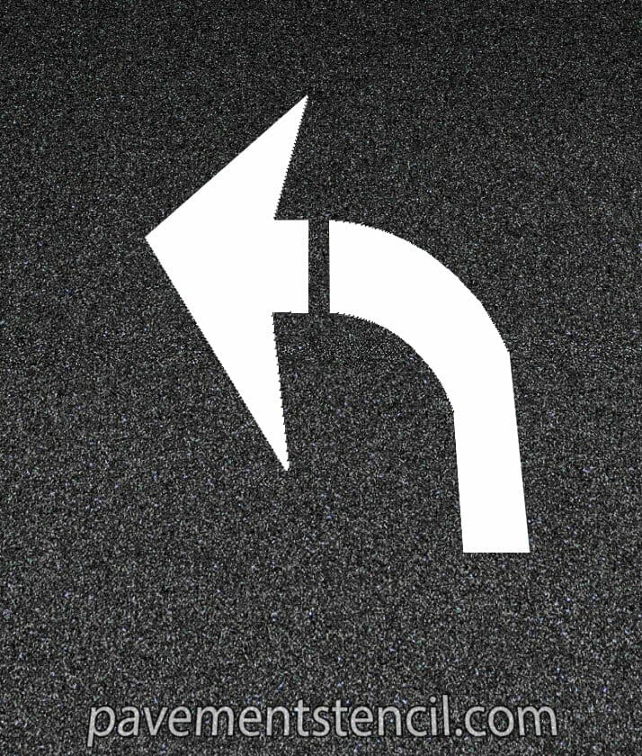 DOT turn arrow stencil