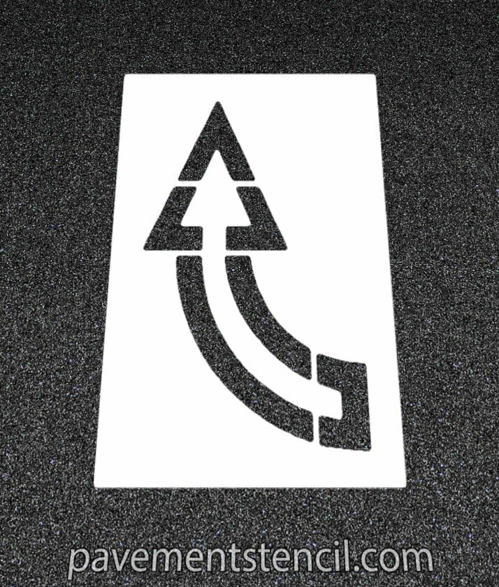 Walmart turn arrow stencil